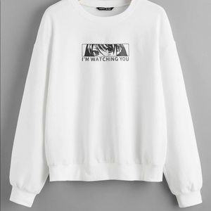 Anime Girl Drop Shoulder Pullover